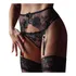 , F Sex Set, Calcinha E Liga Femininas Bordadas Com Flores
