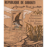 # Mcn # Djibouti 1985 -aves De Rapina- Bloco Madeira Mint 1