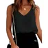 /camiseta Regata Feminina De Cetim De Verão Com Decote Em V