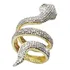 .lindo Anel Serpente Ouro Amarelo 18k/750 +diamantes..