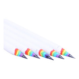 (w) Peças De Lápis De Cor Arco-íris Para Crianças, Cores Var