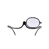 01 óculos Maquiagem Profissional Grau Aumento Make Importado Cor: Preto; Grau: +2,0