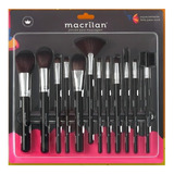 01 Kit De 12 Pincéis Para Maquiagem Macrilan Kp9 1a