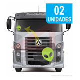 02 Adesivos Et Alien Para Caminhão Truck Qualificado Verde