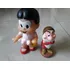 02 Bonecos Antigos Vinil Borracha Rosinha Anão Leia Descriç