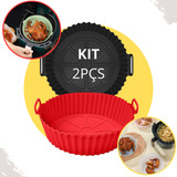 02 Forma Silicone Para Airfryer Microondas Reutilizavel Protetor