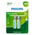 02 Pilhas Aaa Recarregáveis 1000mah Philips
