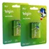 02 Pilhas Baterias 9v Alcalina Elgin 9 Volts 2 Cartelas