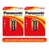 02 Pilhas Baterias 9v Alcalina Panasonic 2 Cartelas Original