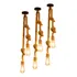 03 Luminária Pendente Duplos Design Rustico Corda Bocal E27