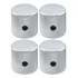 04 Knobs De Metal Flat Top Cromado Para Telecaster Precision