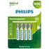 04 Pilhas Aaa Philips Recarregável 1000mah 3a Palito 1 Cartela