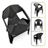 04 Poltronas De Plastico Preta Cadeira Diamante Jardim