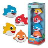 04 Tubarão Mordedor Soft Para Bebês Brinquedo Macio Banheira