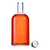 05 Garrafa Vidro Grosso 750ml Luxo Whisky Licor Decorativa