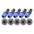 05 Plugs Conectores Speakon Macho E Fêmea Para Caixas De Som