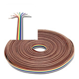 05mt Cabo Flat Cable 10 Vias 22awg Colorido 10x22