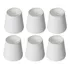 06 Mini Cupulas De Tecido Para Lustre Encaixe Na Lampada Cor Branco Tangerina Mca