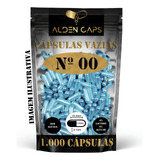 1 000 Cápsulas Vazias Azul Perolado N  00  1000mg 