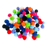 1 000 Pompom Bolinha Mix Colorido Verão 1 5cm
