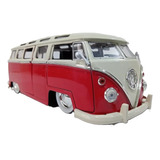 1:24 Volkswagen Kombi 1962 Jada Vermelha Bus Barateirominis