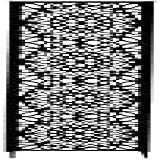 1 Biombo Pintado Divisoria Separador De Ambiente MDF Com Pés Preto Ou Branco  Mandala  Preto 