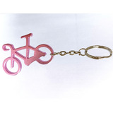 1 Chaveiro Bicicleta Ciclismo Rosa Abridor Garrafa
