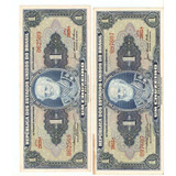 1 Cruzeiro 1ª Estampa C 012 1956 Lote 2 Nota Nacional N0127