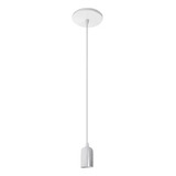 1 Fio Pendente 1 5m Soquete Liso E27 Cabo Branco Lustre