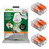 1 Kit Com 3 Unidades Conectores Para Chuveiro 221 612 Wago