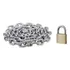 1 Metro Corrente Galvanizada 4mm Balanço Com Cadeado 20 Stam