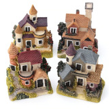 1 Mini Casas Miniaturas Terrários Casinhas 7,5cm - 4 Estilos