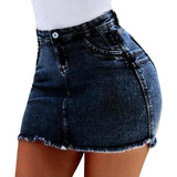 1 Mini Saia Jeans De Verão Feminina
