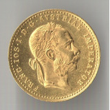 1 Moeda Áustria 1 Ducado 1915 Ouro 3,49 Gramas Ouro 986