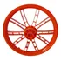 1 Roda Dianteira Aro 14 Para Bike Nathor Laranja S/ Eixo 
