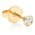 1 Unidade Brinco Unissex Ponto Luz Ouro 18k Diamante 25pts