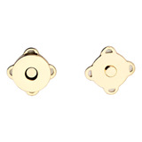 10 Botões Magnético Imantado Dourado 18mm P Costurar 