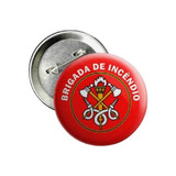 10 Bottons Brigada Incêndio Boton Broche Brigadista 4 5cm