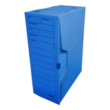 10 Caixa Arquivo Morto Ofício Polionda Plástico Azul