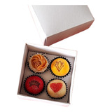 10 Caixas Com Berço Para 04 Brigadeiros   Tampa Papel