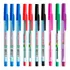 10 Canetas Compactor Esferográfica Fina 0.7 Tinta Azul, Preto, Vermelho, Verde, Rosa E Roxa Exterior Transparente