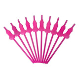10 Canudos Pinto Coloridos Despedida De Solteiro Dicky Straw Cor Rosa