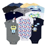 10 Conjunto Bodie Body Infantil Curto Dia A Dia Varias Cores