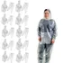 10 Conjunto Capa Chuva Transparente Impermeável Capa Calça