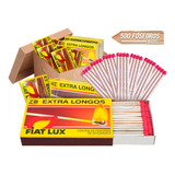 10 Cx De Fósforos Longos 9 5 Cm Cada 50un Fiat Lux Kit