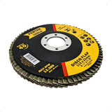 10 Disco Flap 115mm 4 1 2 Madeira E Aço Cônico Grão40 Fertak