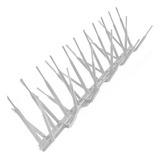 10 Espículas Anti Pombos Espanta Aves Inibidor   1 Cola Pu Cor Branco