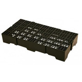 10 Estrados Plástico Alto Palete Reforçado 82x41x13 Preto