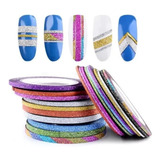 10 Fitilhos Unhas Glitter