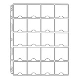 10 Folhas Plásticas Para Coin Holders 20 Divisões Pccb